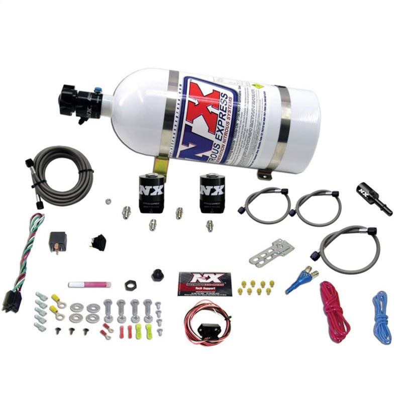 Nitrous Express 11-15 Ford Mustang GT 5.0L Coyote Single Nozzle Nitrous Kit (35-150HP) w/10lb Bottle Nitrous Systems Nitrous Express