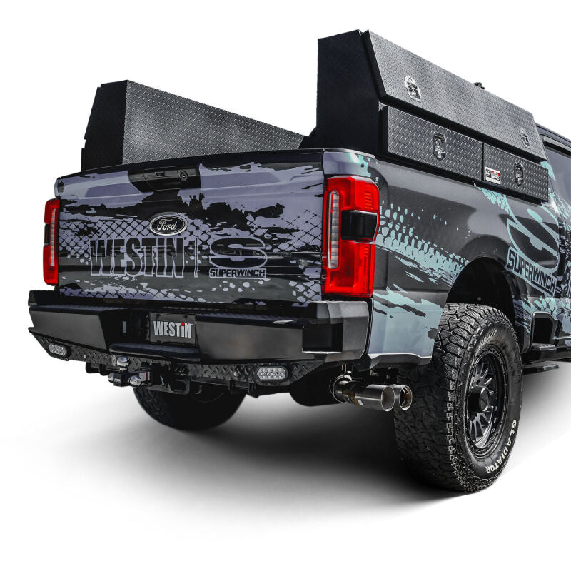 Westin 23-25 Ford F-250/350/450/550/600 HDX Bandit Rear Bumper - Black Bumpers - Steel Westin