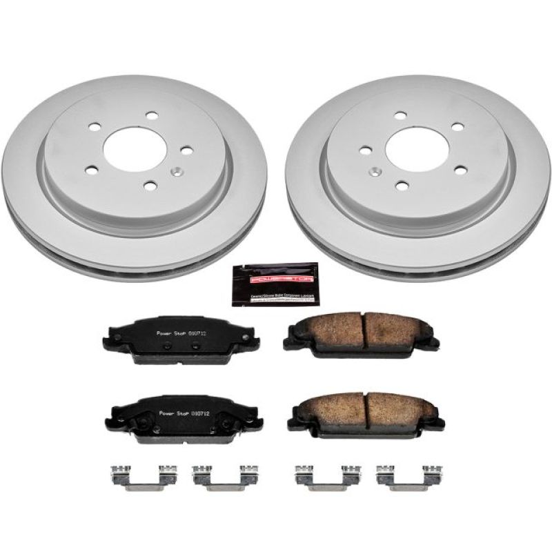 Power Stop 03-07 Cadillac CTS Rear Z17 Evolution Geomet Coated Brake Kit Brake Kits - Performance Blank PowerStop