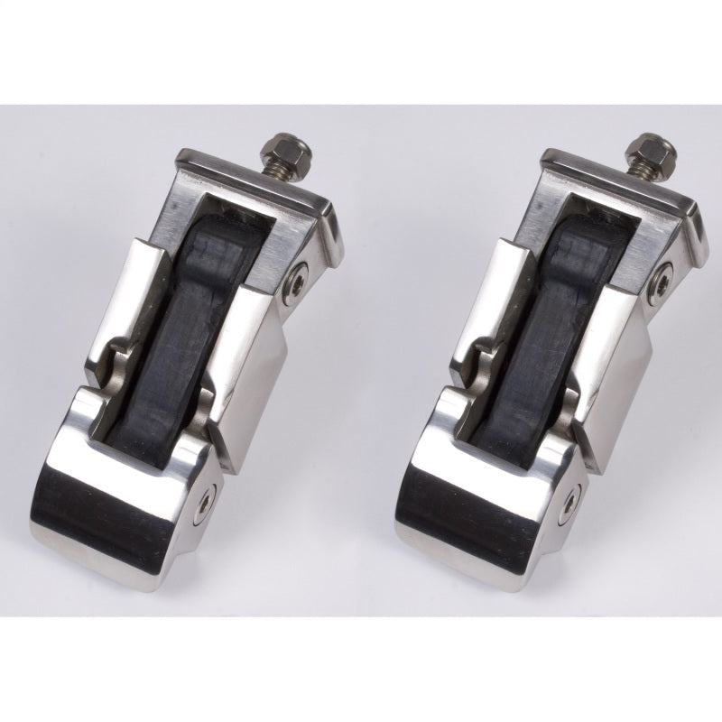 Rugged Ridge 97-06 Jeep Wrangler TJ Stainless Steel Hood Catch Set Brackets Rugged Ridge