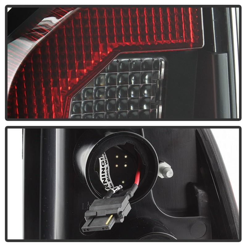 Spyder 05-15 Toyota Tacoma LED Tail Lights (Not Compatible w/OEM LEDS) - Black ALT-YD-TT05V2-LB-BK Tail Lights SPYDER