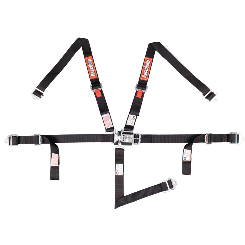 RaceQuip Black JR. L & L 5pt Harness Seat Belts & Harnesses Racequip