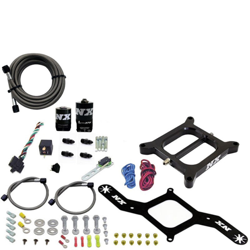 Nitrous Express 4150 RNC Conventional Nitrous Plate Kit w/.375in Solenoid w/o Bottle Nitrous Systems Nitrous Express