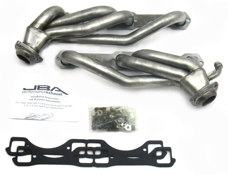 JBA 96-00 GM Truck 5.0L/5.7L SBC w/o A.I.R. 1-1/2in Primary Raw 409SS Cat4Ward Header Headers & Manifolds JBA