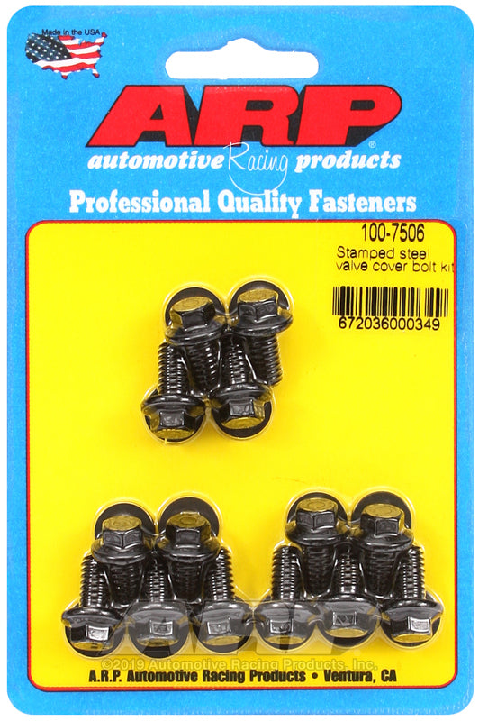ARP Stamped Steel Hex Valve Cover Bolt Kit 6-Point Hex Head 1/14in - 20 Thread (Set of 14) Hardware Kits - Other ARP