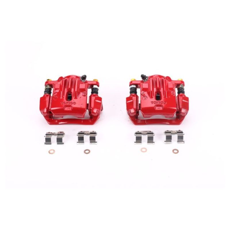 Power Stop 06-09 Subaru Legacy Rear Red Calipers w/Brackets - Pair Brake Calipers - Perf PowerStop