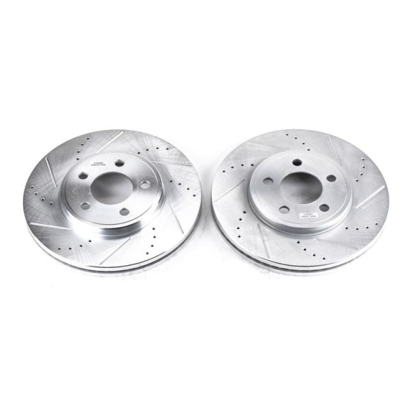 Power Stop 03-11 Ford Crown Victoria Front Evolution Drilled & Slotted Rotors - Pair Brake Rotors - Slot & Drilled PowerStop
