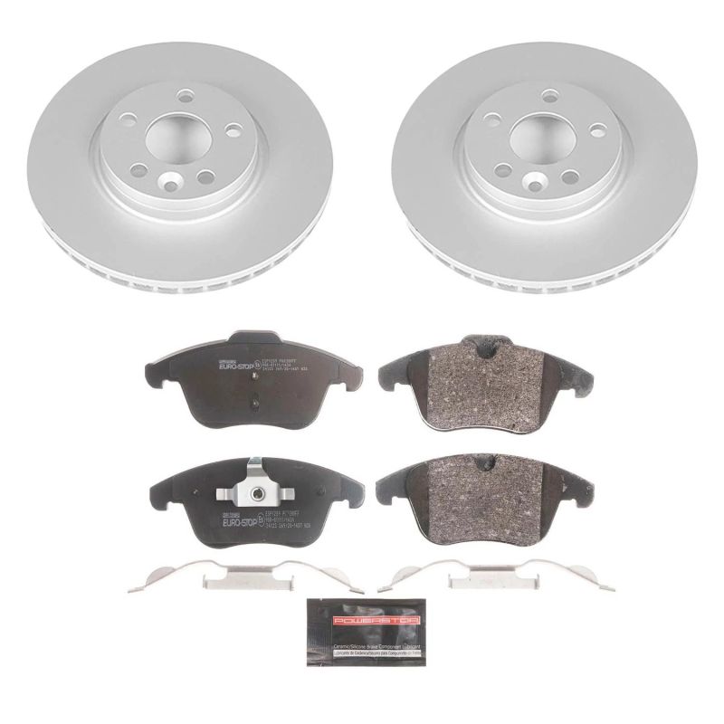 Power Stop 08-15 Land Rover LR2 Front Euro-Stop Brake Kit Brake Kits - OE PowerStop