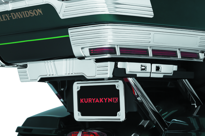 Kuryakyn Quick Adjust Tour-Pak Relocator 14-Up Touring Chrome Cargo Organization Kuryakyn