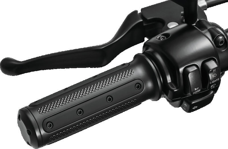Kuryakyn Heavy Industry Grips Dual Cable Black Grips Kuryakyn