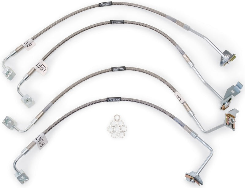 Russell Performance 07-08 Jeep Wrangler JK with 4in Lift Brake Line Kit Brake Line Kits Russell