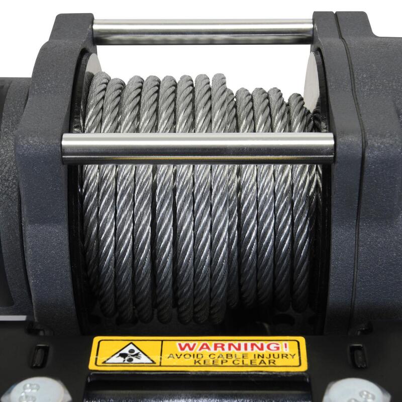 Superwinch 3500 LBS 12V DC 7/32 in x 32 ft Steel Rope Terra 3500 Winch - Gray Wrinkle Winches Superwinch