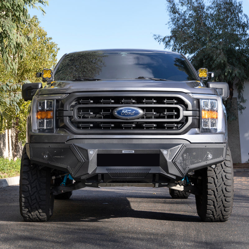 Go Rhino 21-23 Ford F-150 (4dr) Element Front Bumper w/ Fixed Light Bar Mount - Tex. Blk Bumpers - Steel Go Rhino