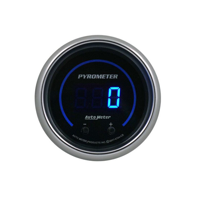 Autometer 52.4mm Black Two Channel 0-2000 Degree Pyrometer (EGT) Cobalt Elite Digital Gauge Gauges AutoMeter