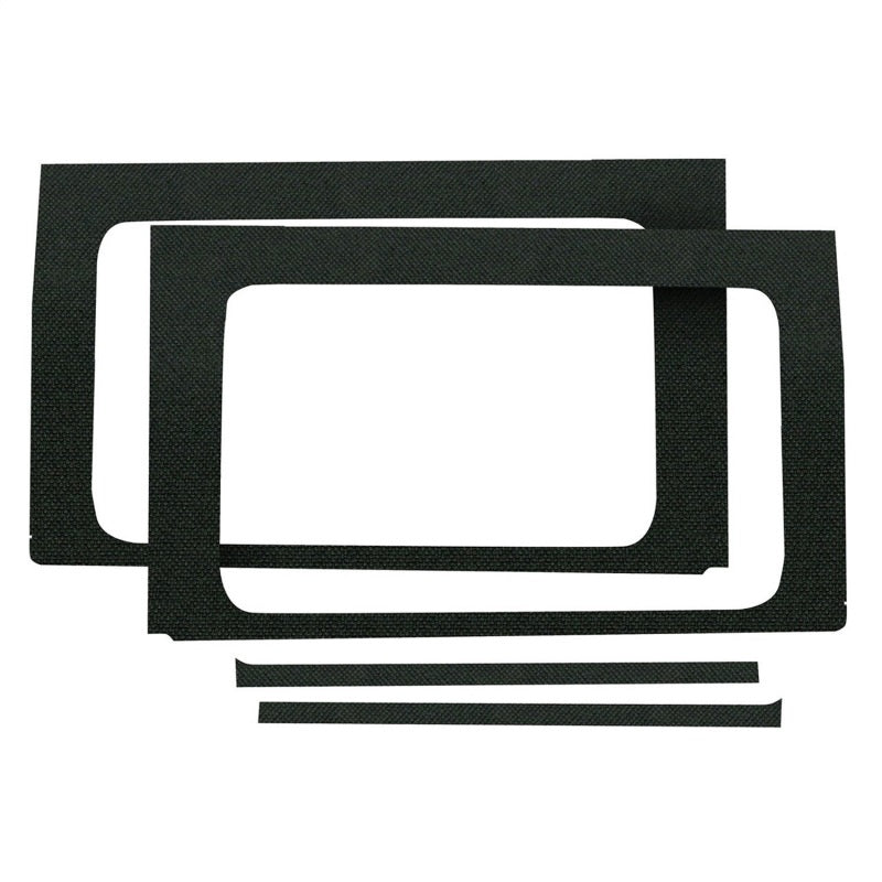 DEI 18-23 Jeep Wrangler JL 4-Door Boom Mat Rear Side Window Trim - 4 Piece - Black Hard Top Accessories DEI