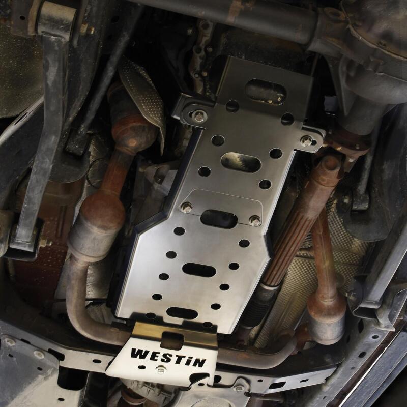 Westin/Snyper 07-11 Jeep Wrangler Transmission Pan Skid Plate - Textured Black Skid Plates Westin