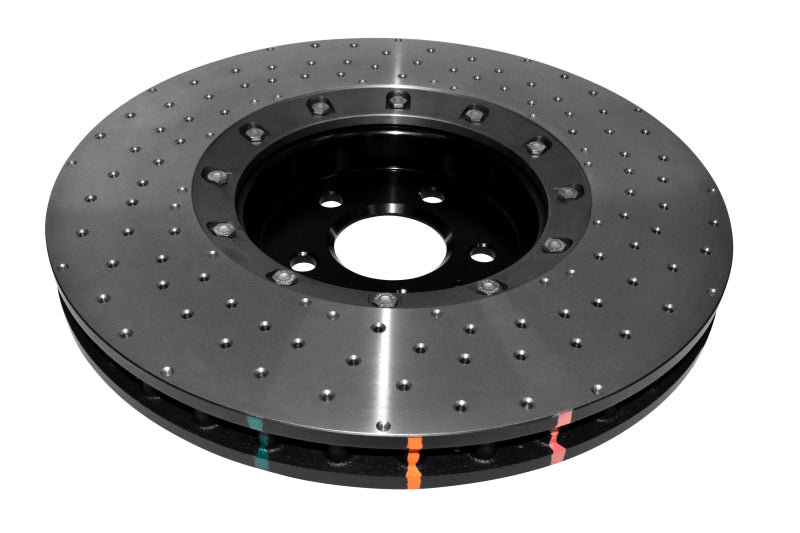 DBA 14-17 Audi A8 Quattro Front Slotted 5000 Series 2 Piece Rotor Assembled w/ Black Hat Drill/Dimp Brake Rotors - 2 Piece DBA