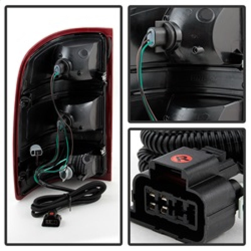 xTune GMC Sierra 2007-2013 OEM Style Tail Light Red Smoked ALT-JH-GS07-OE-RSM Tail Lights SPYDER