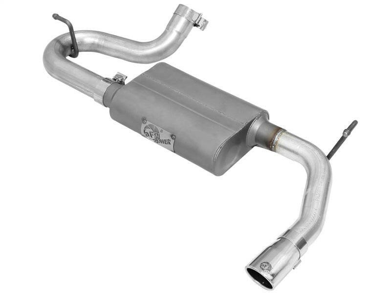 aFe Scorpion 2-1/2in Alum Steel Axle-Back Exhaust w/Polished Tip 07-18 Jeep Wrangler JK V6-3.6/3.8L Axle Back aFe