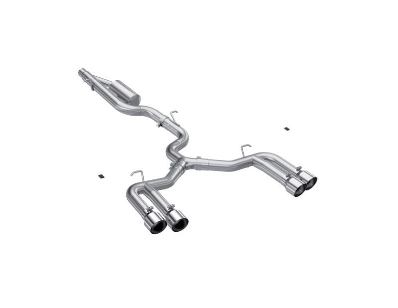 MBRP 22-24 Audi S3 2.0L Armor Pro T304 SS 3in Cat-Back Quad Split Rear Exhaust - Valve Delete Catback MBRP