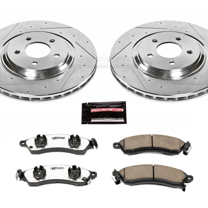 Power Stop 94-99 Ford Mustang Front Z26 Street Warrior Brake Kit Brake Kits - Performance D&S PowerStop