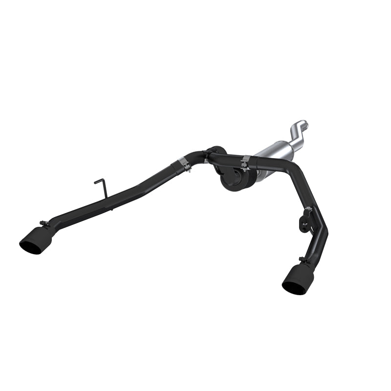 MBRP 2020 Jeep Gladiator 3.6L 2.5in Dual Rear Exit Cat Back Exhaust Black Coated Catback MBRP