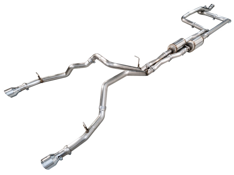 AWE Tuning 2025+ RAM 1500 RHO 3.0 I6 TT 0FG Dual Rear Exit Cat-Back Exhaust - Chrome Silver Tips Catback AWE Tuning