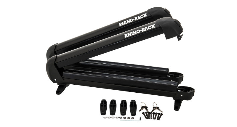 Rhino-Rack Universal Ski/Snowboard Carrier - Fits 4 Pairs of Skis or 2 Snowboards - Black Winter Sport Racks Rhino-Rack