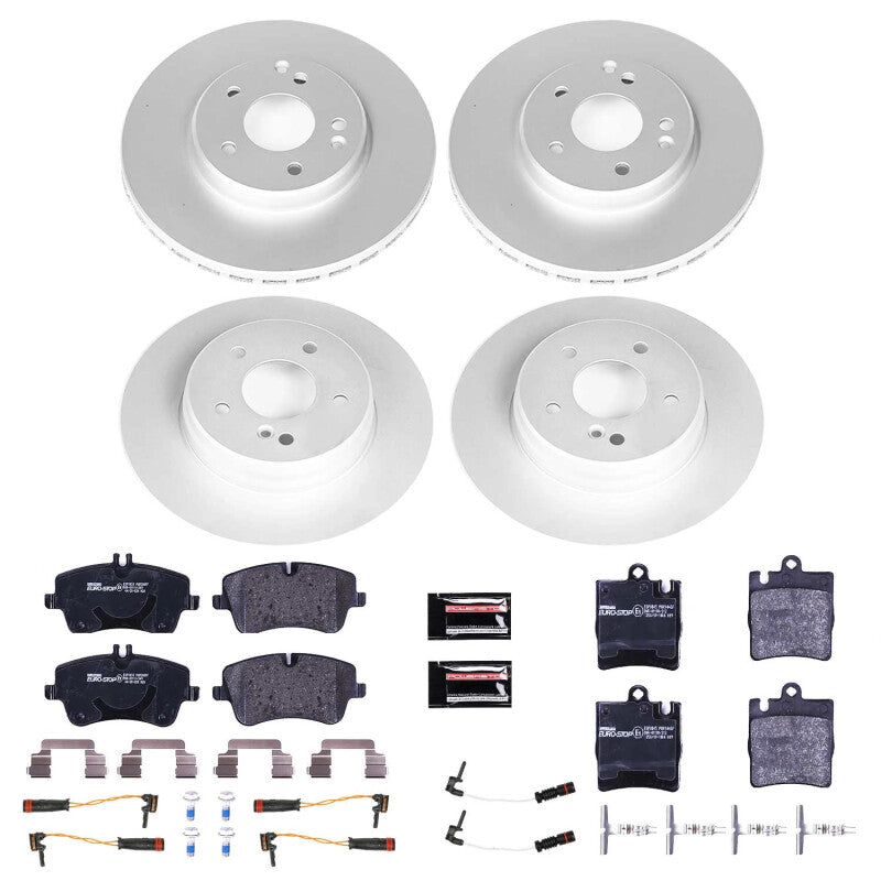 Power Stop 2003 Mercedes-Benz C230 Front and Rear Eurostop Brake Kit Brake Kits - OE PowerStop