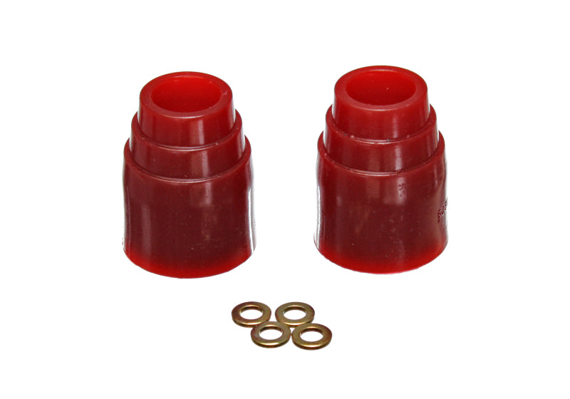Energy Suspension 3-1/8in Bumpstop Set - Red Bushing Kits Energy Suspension