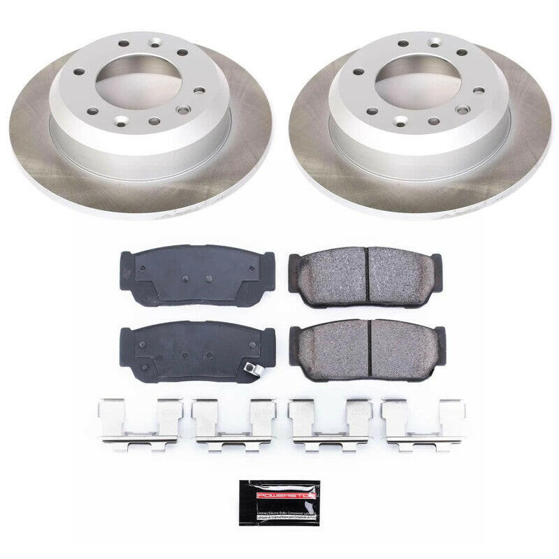 Power Stop 2006 Kia Sedona Rear Semi-Coated Rotor Kit Brake Kits - Performance Blank PowerStop