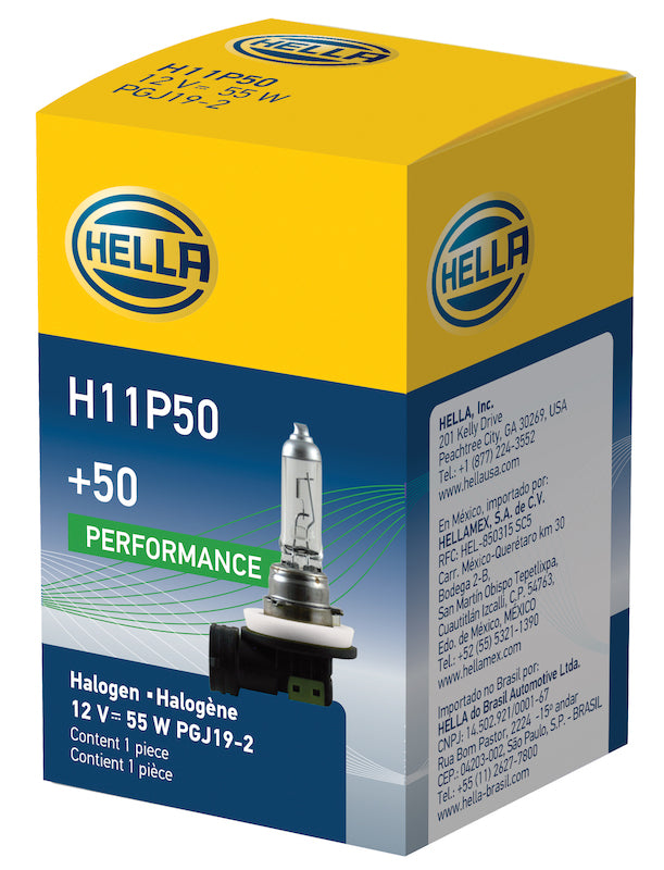 Hella Bulb H11 12V 55W Pgj192 T4 +50 Bulbs Hella
