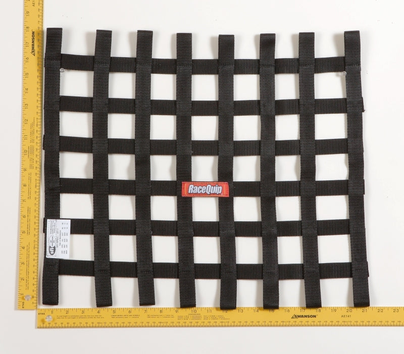 RaceQuip Black 18 X 21 SFI Ribbon Net Window Nets Racequip