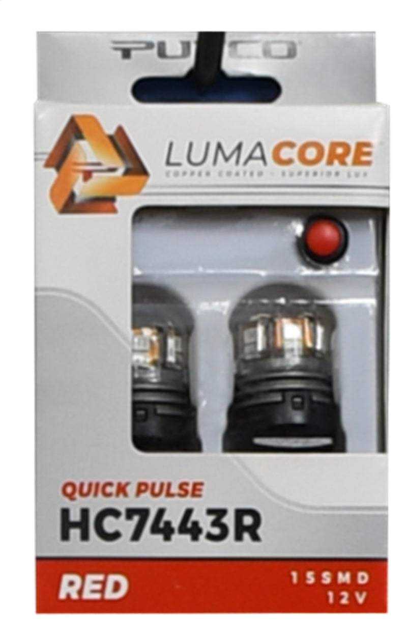 Putco LumaCore 7443 Red - Pair (x3 Strobe w/ Bright Stop) Tail Lights Putco