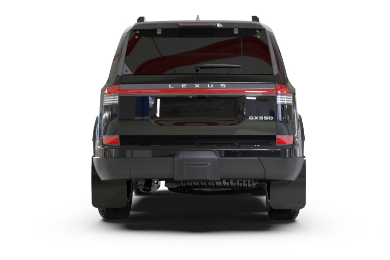 Rally Armor 24-25 Lexus GX 550 Luxury Premium Black Mud Flap - Silver Logo Mud Flaps Rally Armor