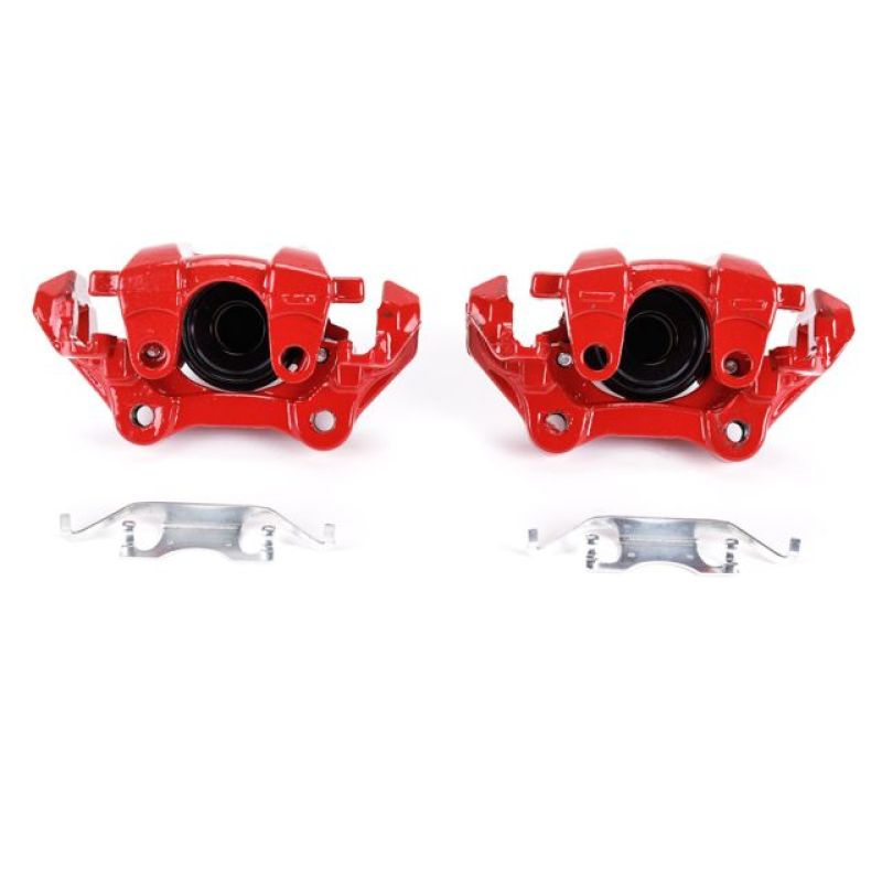 Power Stop 11-17 Dodge Durango Rear Red Calipers w/Brackets - Pair Brake Calipers - Perf PowerStop