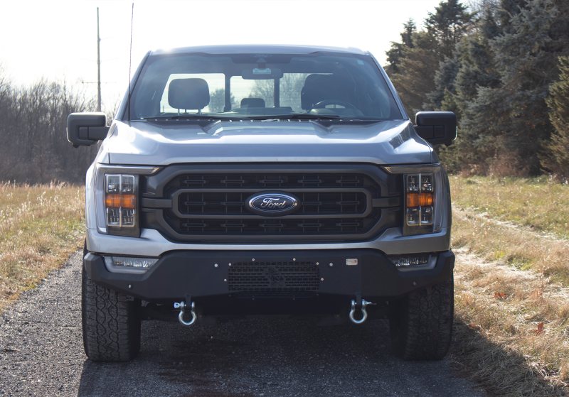 Fishbone Offroad 2021+ Ford F150 Front Bumper - Black Bumpers - Steel Fishbone Offroad