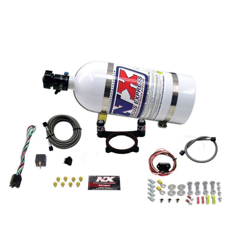 Nitrous Express 11-15 Ford Mustang GT 5.0L Coyote 4 Valve Nitrous Plate Kit (50-200HP) w/10lb Bottle Nitrous Systems Nitrous Express