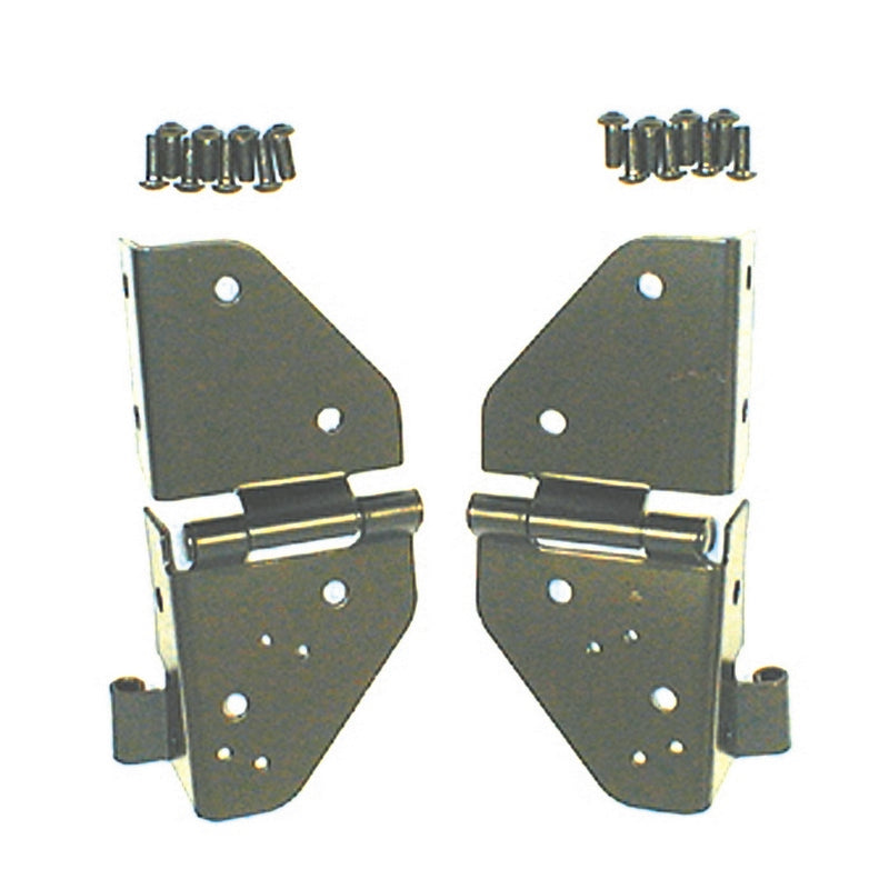 Rugged Ridge 76-86 Jeep CJ / 87-95 Jeep Wrangler YJ Black Windshield Hinges Hardware - Singles Rugged Ridge