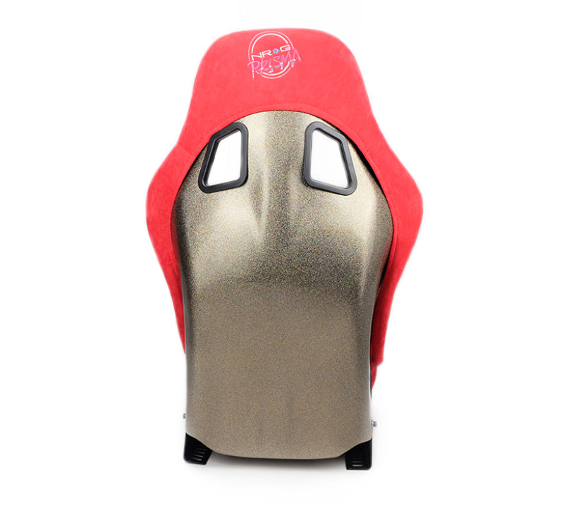 NRG FRP Bucket Seat ULTRA Edition - Medium (Red Alcantara/Pearlized Back) Race Seats NRG