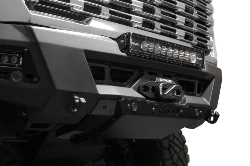 Addictive Desert Designs 24+ GMC 2500/3500 Phantom Front Bumper w/Winch- Hammer Black Bumpers - Steel Addictive Desert Designs