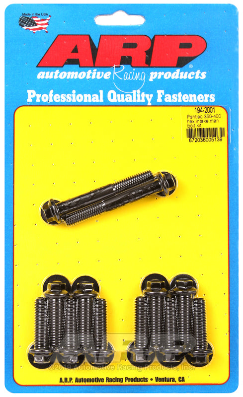ARP Pontiac 350-400 Hex Intake Manifold Bolt Kit Hardware Kits - Other ARP