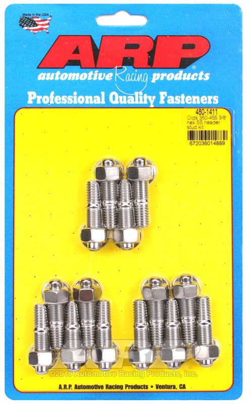 ARP Olds 350-455 3/8in hex SS header stud kit Hardware Kits - Other ARP