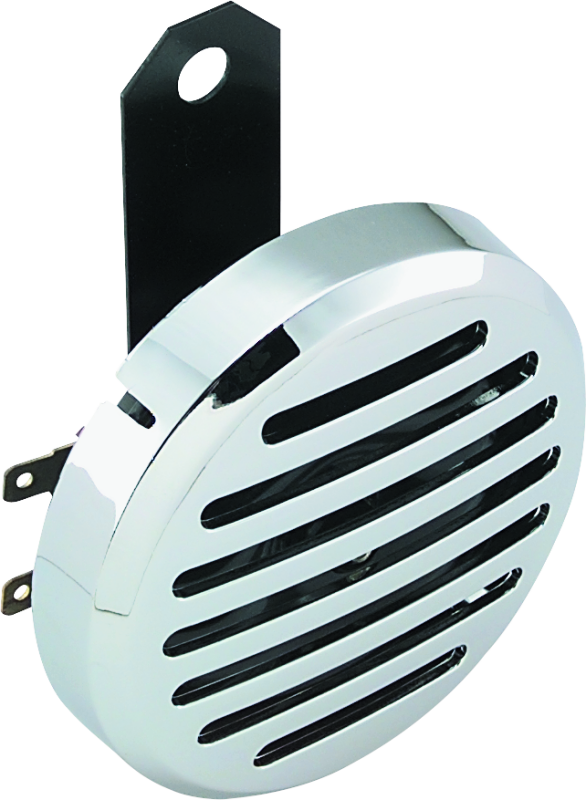 Bikers Choice Chrome Slotted Custom Electric Horn 12 Volt Universal Horns Bikers Choice