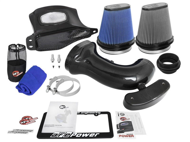 aFe Momentum Black Series Carbon Fiber Intake System P5R 14-17 Chevy Corvette 6.2L (C7) Cold Air Intakes aFe