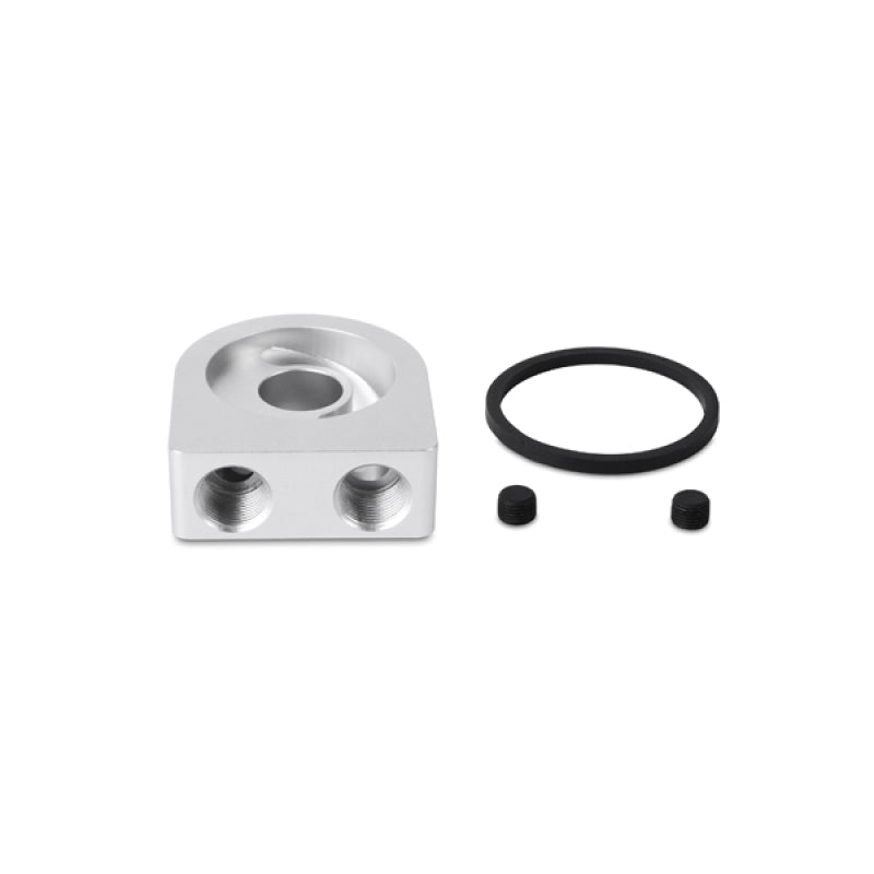 Mishimoto Silver M20 Oil Sandwich Plate Oil Filter Blocks Mishimoto