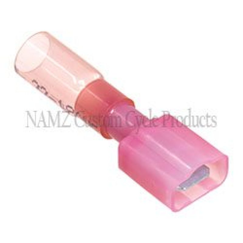 NAMZ Heat Sealable .25in. Male Quick Disconnect Terminals 22-18g (25 Pack) Wiring Connectors NAMZ