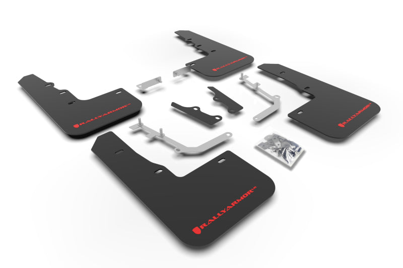 Rally Armor 20-25 Hyundai Venue Black Mud Flap Red Logo Mud Flaps Rally Armor