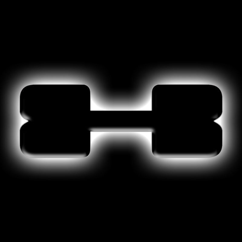 ORACLE Lighting Universal Illuminated LED Letter Badges - Matte Blk Surface Finish - X Light Accessories and Wiring ORACLE Lighting