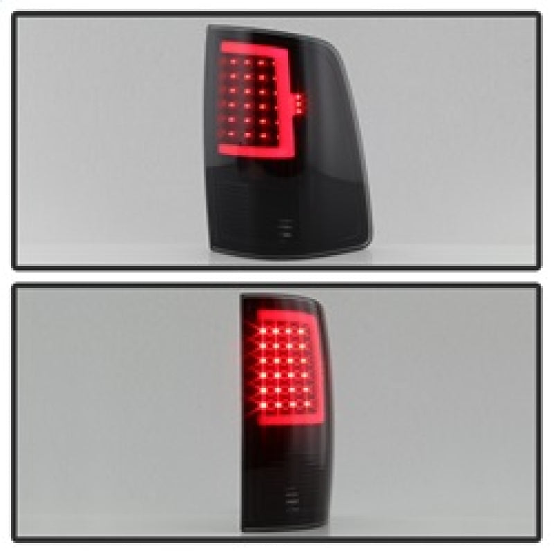 xTune 13-18 Dodge Ram 1500 (LED Model Only) LED Tail Lights - Blk Smk (ALT-ON-DRAM13V2-LBLED-BSM) Tail Lights SPYDER